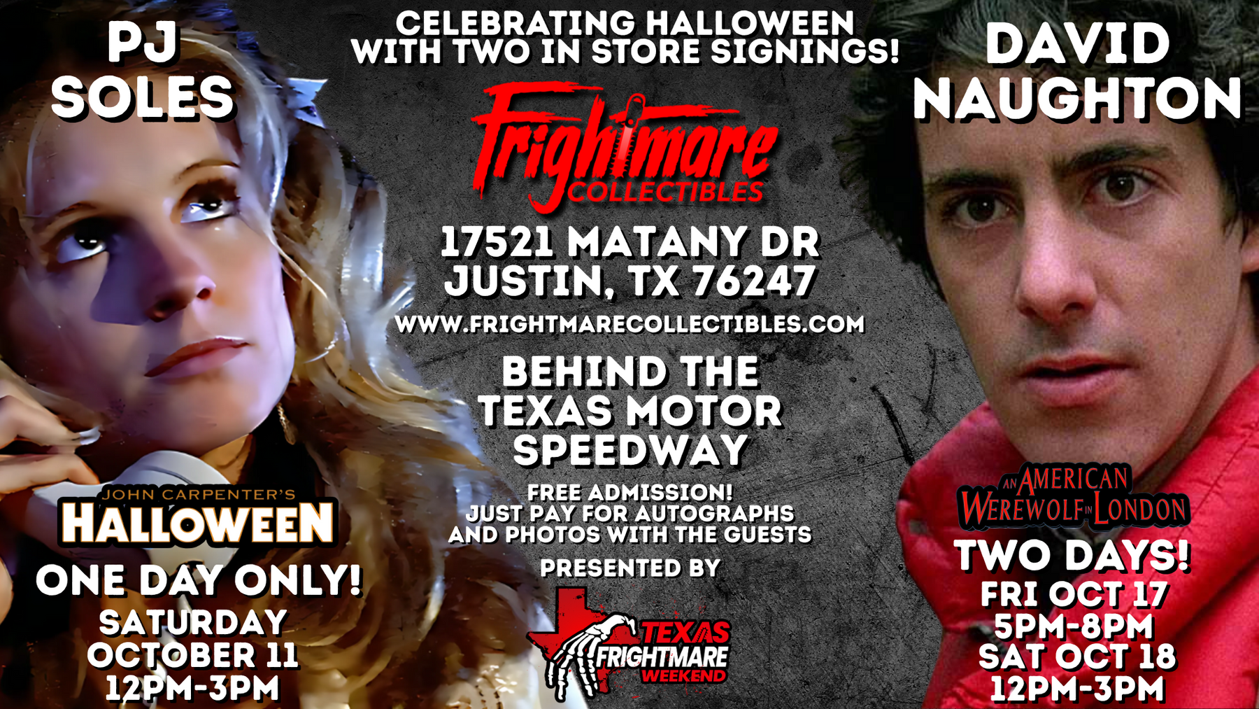 Meet PJ Soles at Frightmare Collectibles!