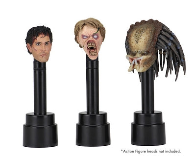 Action Figure Head Display Stands (Black 3-pk)
