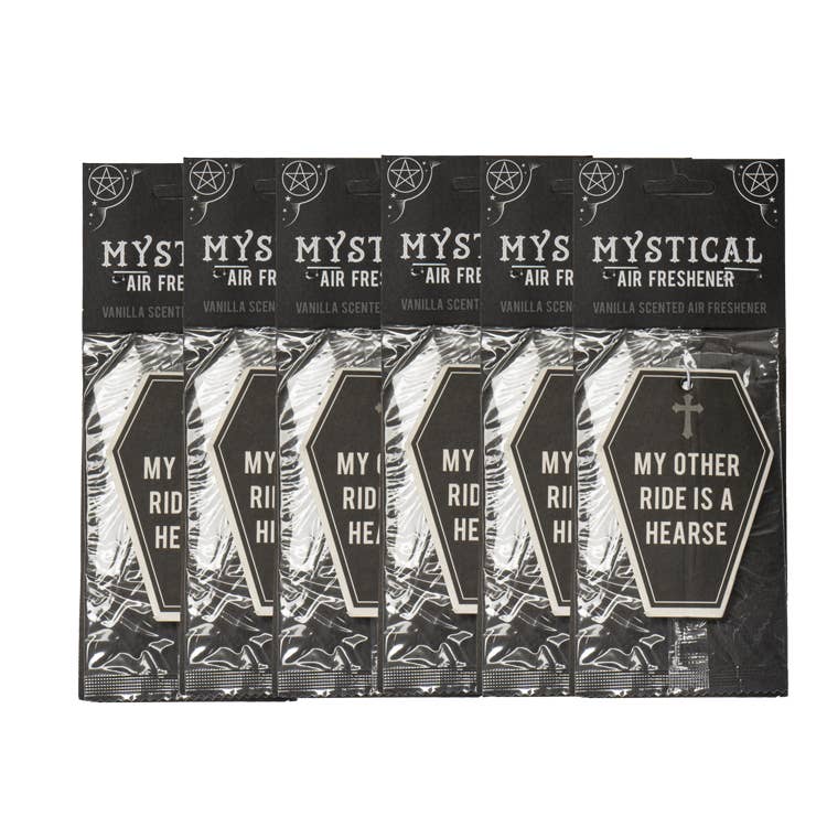 Pack of 6 Vanilla Coffin Scented Air Fresheners