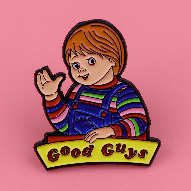 Good Guys Cartoon Lapel Pins Enamel Pin for Backpacks Briefcase Badges Brooch for Clothes Accessories Fashion Gifts 1pc