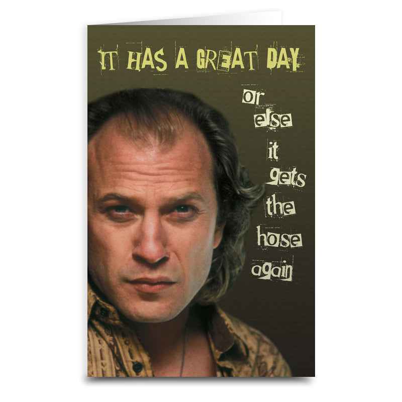Silence of the Lambs "Gets the Hose" Greeting Card