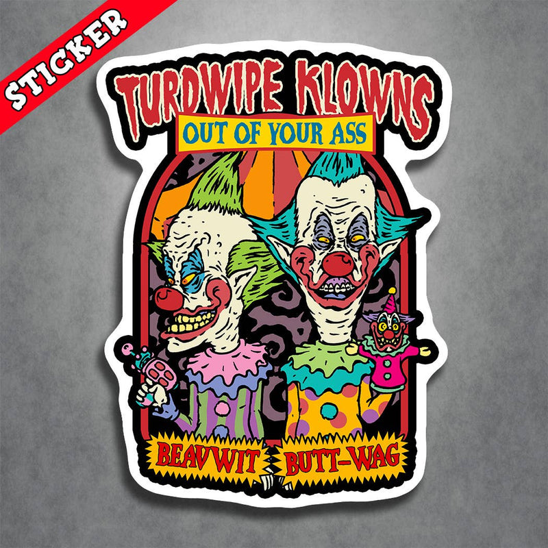 Beavis and Butthead Sticker Killer Klowns From Outer Space