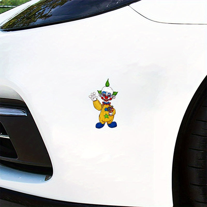 Short Killer Clown Stickers - Suitable for Cars, Trucks, Windows, Laptops, Bumpers, Luggage, Water Bottles, Waterproof Vinyl Decals