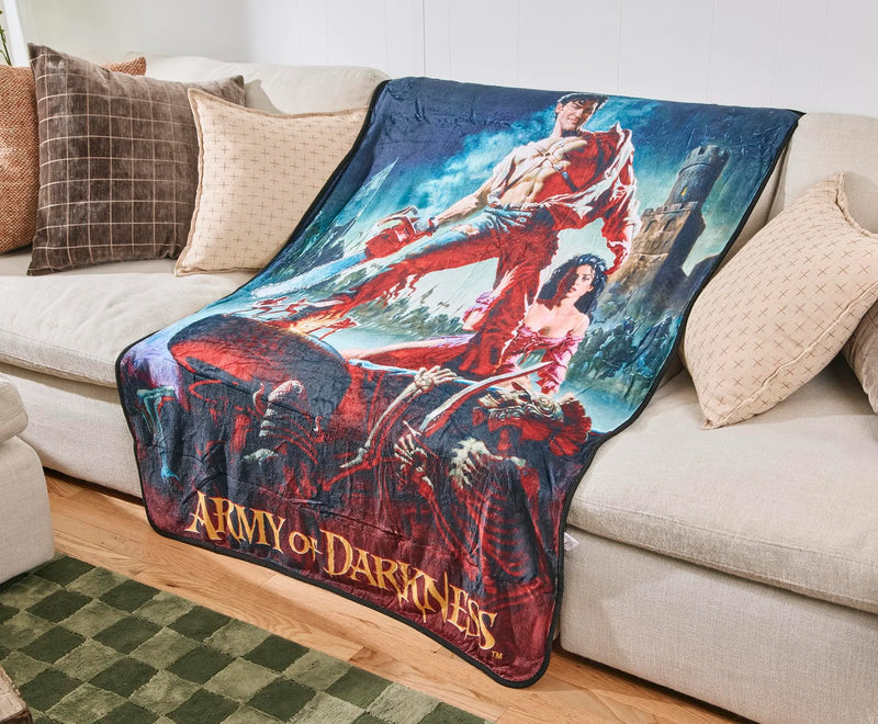 Army Of Darkness Movie Poster Fleece Throw Blanket | 45 x 60 Inches