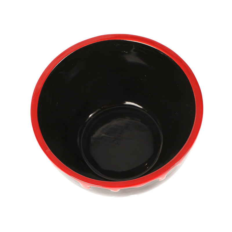 Ghostface Mask All-Over Black Sculpted Ceramic Ramen Bowl