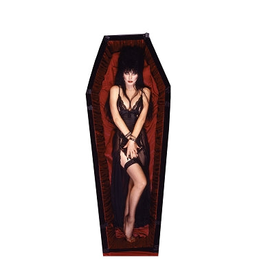 Tabletop Elvira Coffin Mini Cardboard Standup