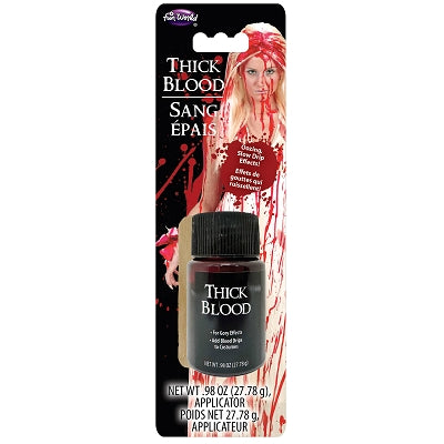 1 oz. Fun World Thick Fake Blood Slow, Oozing Blood Drip Effects!