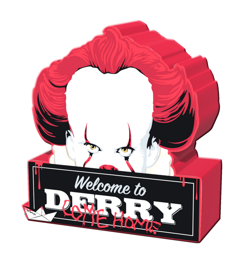Warner Brother Horror Welcome to Derry Large Die Cut MDF Box
