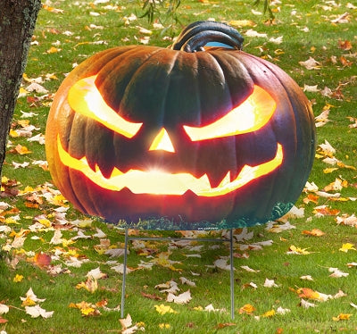 Coroplast Outdoor Yard Sign Icon Scary Pumpkin Yard Sign