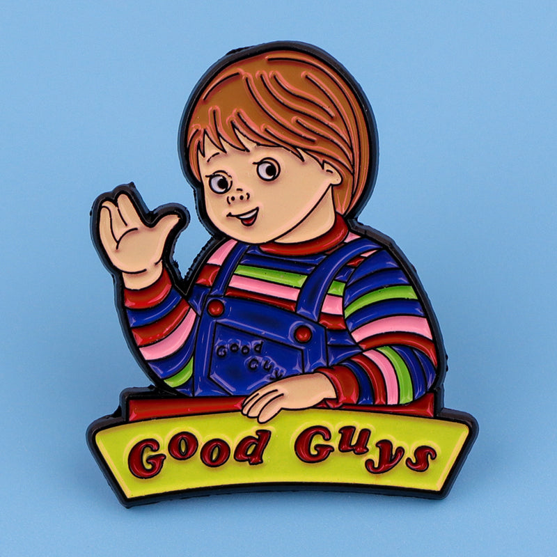 Good Guys Cartoon Lapel Pins Enamel Pin for Backpacks Briefcase Badges Brooch for Clothes Accessories Fashion Gifts 1pc