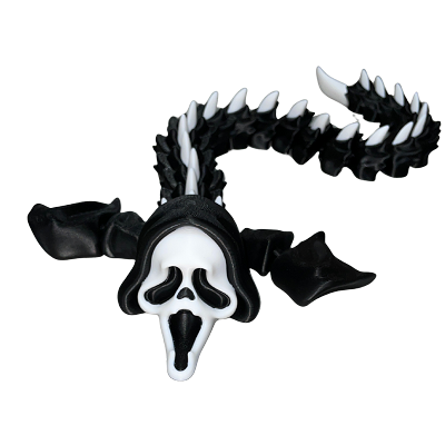 3D Printed Ghost Face Scream Dragon Horror Collectible