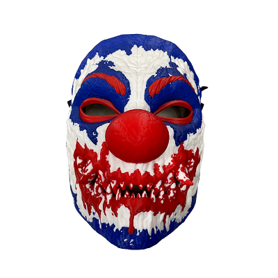 Evil Clown 3D Printed Mask with Moving Mouth Horror Collectible