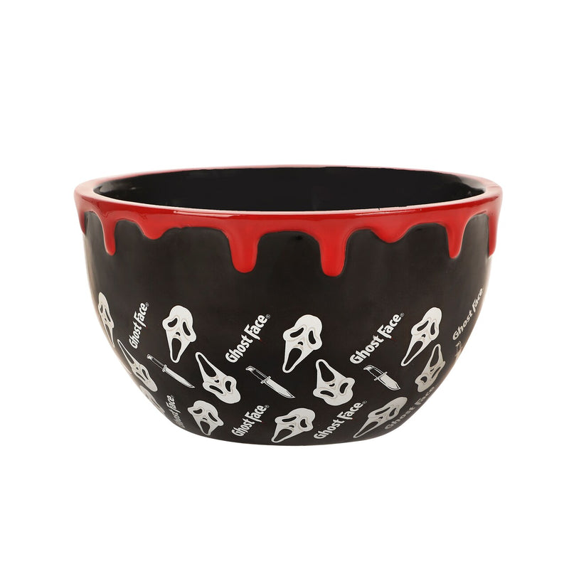 Ghostface Mask All-Over Black Sculpted Ceramic Ramen Bowl