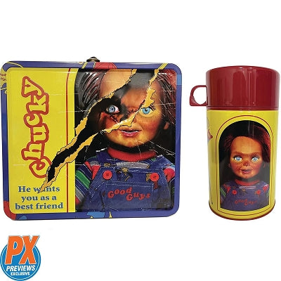Child's Play Chucky Tin Titans Lunch Box with Thermos - Previews Exclusive