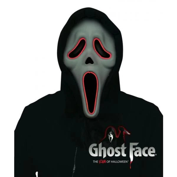 Fun World Ghost Face Light-Up E.L. Mask – Officially Licensed Adult Halloween Mask