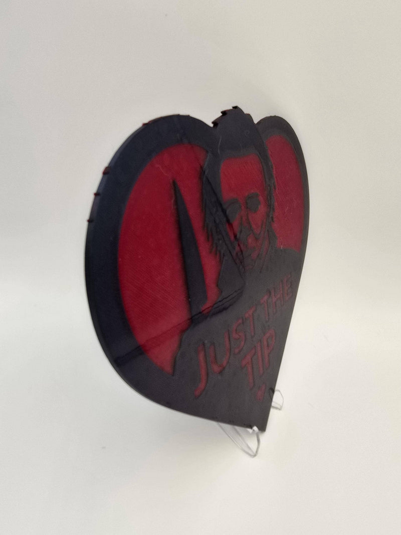 Horror Heart "Just The Tip" Knife Inspired 3D Wall Art