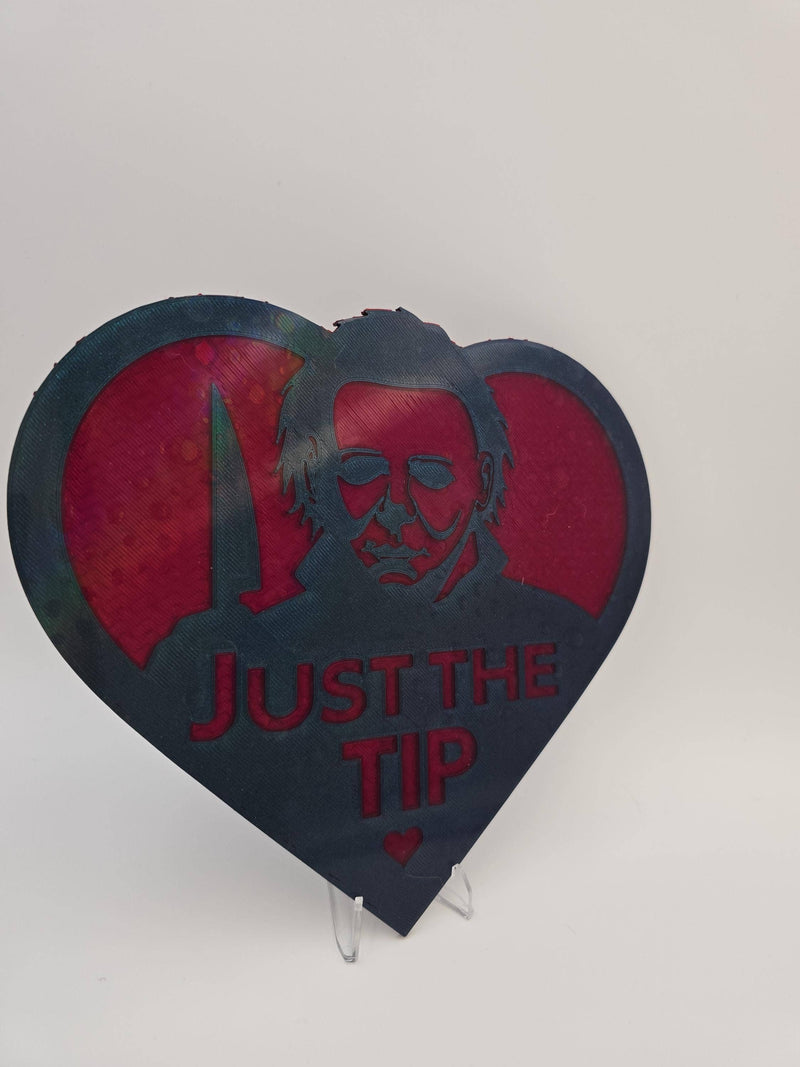 Horror Heart "Just The Tip" Knife Inspired 3D Wall Art