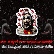 Captain Spaulding Sticker Matte Finish, Waterproof, Single Use, for Laptop, Tablet, Wall, Car, Phone, Cabinet Decoration, Tablet Sticker, Laptop Decoration, Selfadhesive Design, Decorative Vinyl, Highquality Decal, Durable Vinyl, Adhesive Sticker