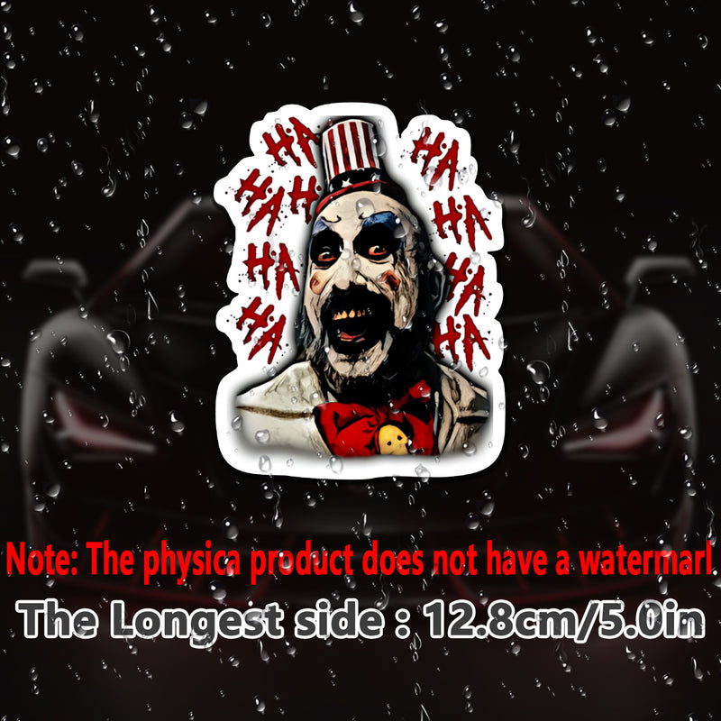 Captain Spaulding Sticker Matte Finish, Waterproof, Single Use, for Laptop, Tablet, Wall, Car, Phone, Cabinet Decoration, Tablet Sticker, Laptop Decoration, Selfadhesive Design, Decorative Vinyl, Highquality Decal, Durable Vinyl, Adhesive Sticker