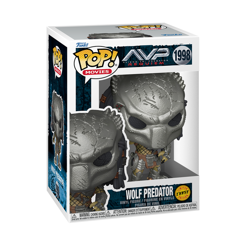 Funko Pop! Chase Variant Wolf Predator Pop! Movies Alien vs Predator Requiem