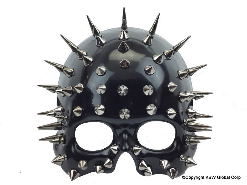 Black Spiked Skull Mask