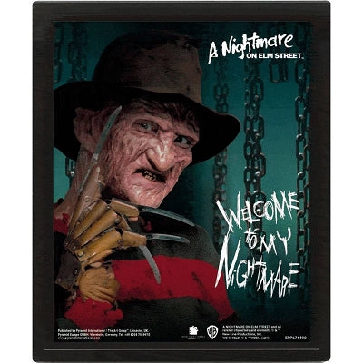  A Nightmare On Elm Street (Chains) 3D Lenticular Framed 10X8 3D Poster