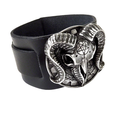 Gears of Aiwass Ram's Skull Wrist Strap
