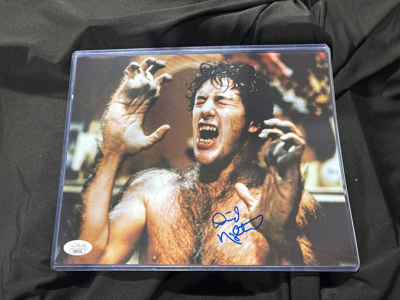 David Naughton – An American Werewolf in London Signed Photo – Transformation with Raised Hands – Pre-Owned