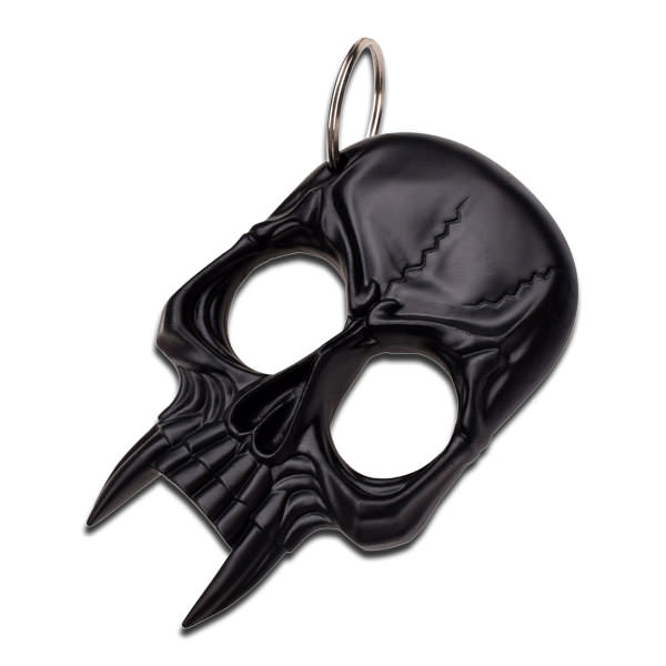 Demonic Skull Self Defense Keychain Black Knuckle