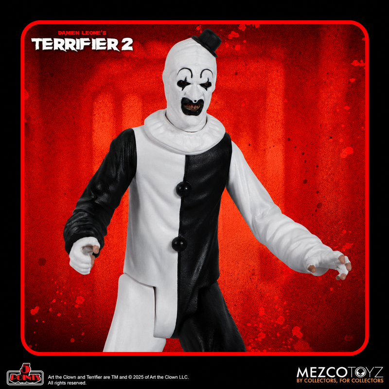 Terrifier 2 Art the Clown 5 Points Action Figure MEZCO