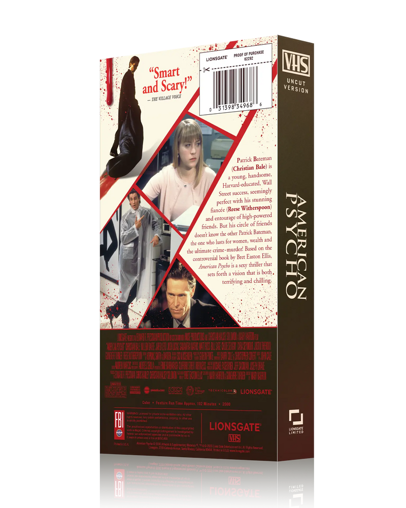 American Psycho VHS – BE KIND, REWIND EDITION