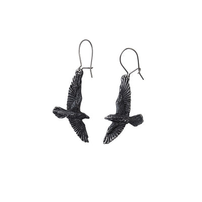 Black Raven Earrings
