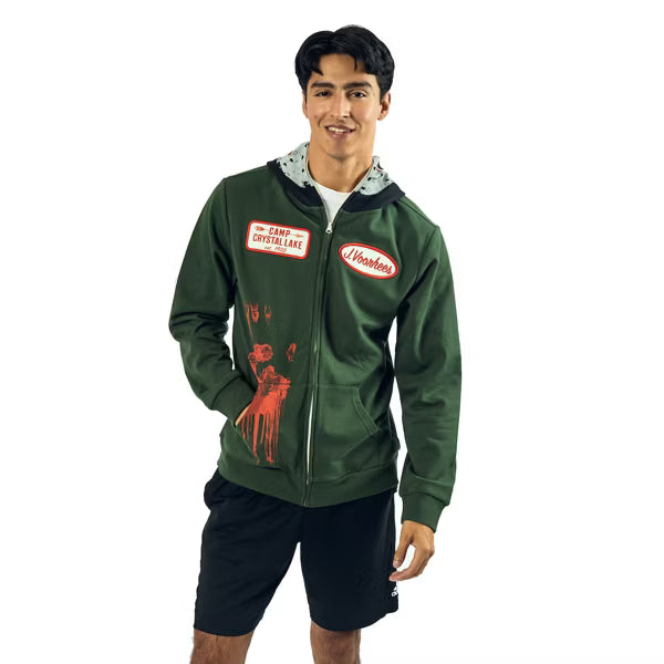 Friday the 13th Jason Voorhees Cosplay Zip-Up Mask Hoodie Horror Movie Graphic Hoodie