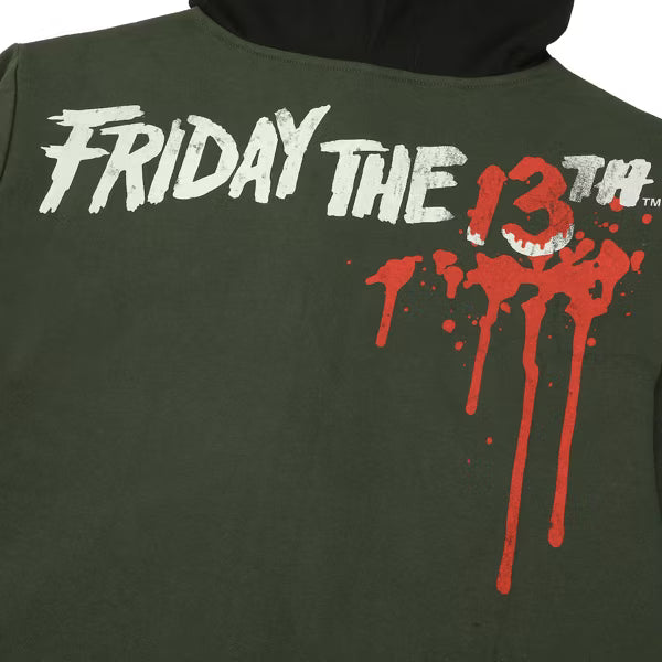 Friday the 13th Jason Voorhees Cosplay Zip-Up Mask Hoodie Horror Movie Graphic Hoodie