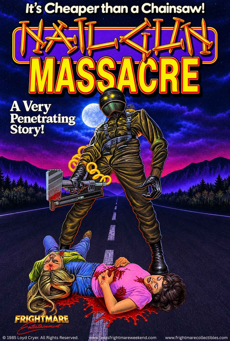Nail Gun Massacre Video Store Poster Art Print – Updated Edition – 11x17