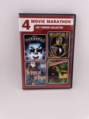 4 Movie Marathon: Cult Horror Collection ( The Funhouse / Phantasm II / The Serpent and the Rainbow / Sssssss ), 1981, DVD, Used