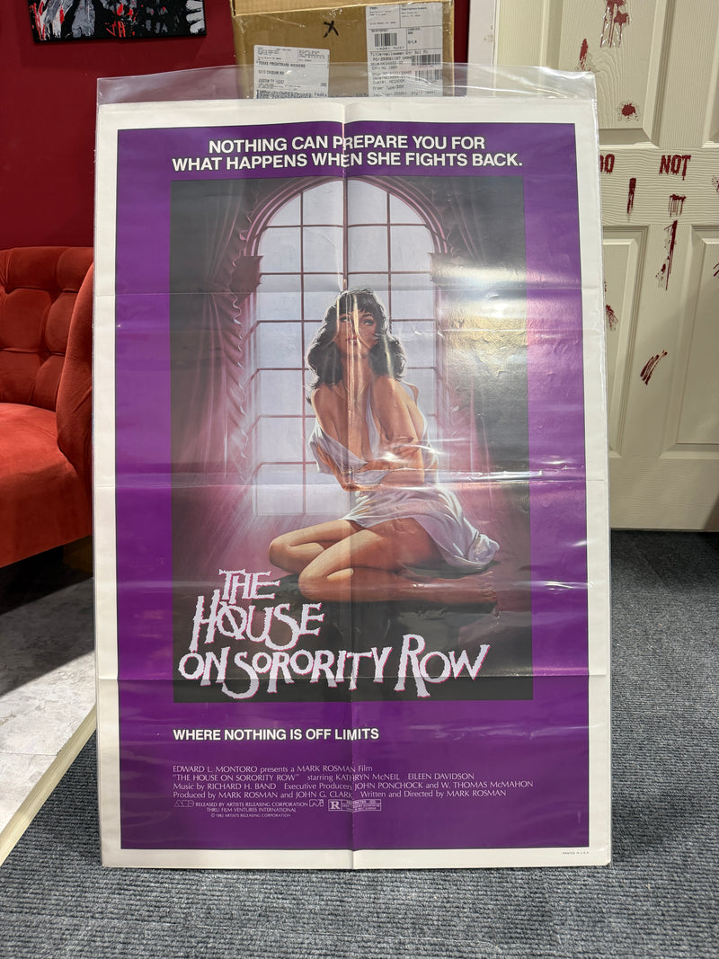 The House on Sorority Row (1982) Original Folded One Sheet Movie Poster 27x41 – Authentic Horror Slasher Poster