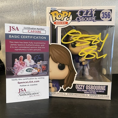 JSA Authenticated Autographed by Ozzy Osbourne Funko Pop! Ozzy in White Fringe Outfit