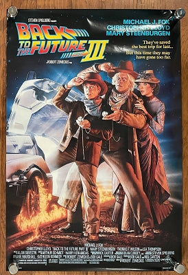 Back to the Future III Original Double Sided US Theatrical Folded One Sheet