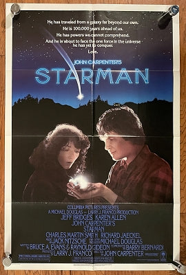 Starman, John Carpenter, Jeff Bridges, Original US Theatrical Folded One Sheet