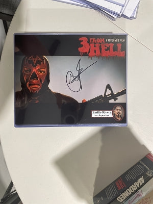 Emilio Rivera 3 From Hell Aquarius Autographed 8 in x 10 in Photo