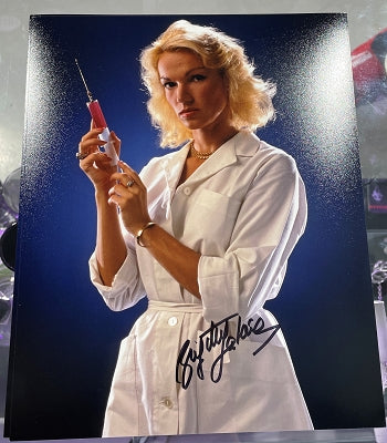 Brigitte Lahaie Autographed Faceless Jesus Franco 8 in x 10 in Photo