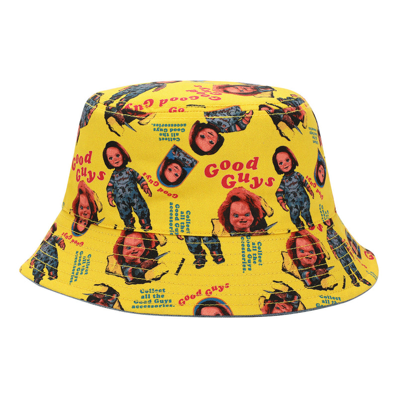 Chucky Good Guys Denim and Roller Print Reversible Bucket Hat