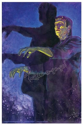P'gosh Strange Frankie's Study Print