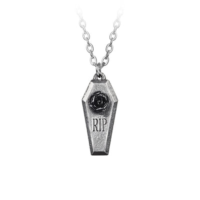 RIP Rose Coffin Pendant