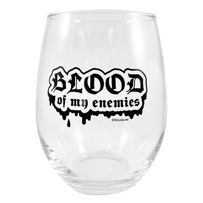 Sourpuss Blood Of My Enemies Stemless Wine Glass