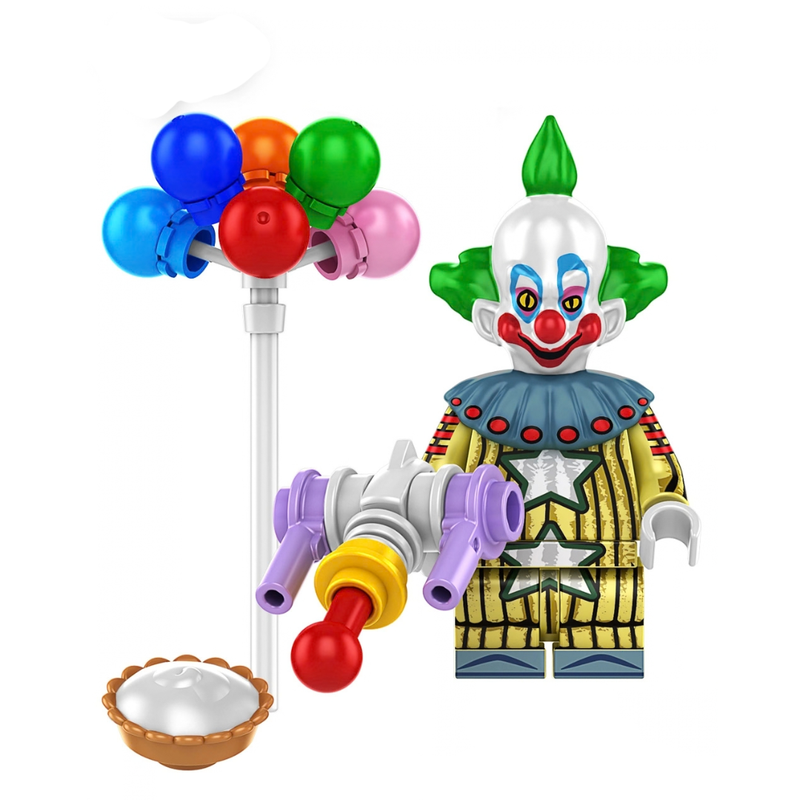 Killer Klowns from Outer Space Clown Minifigure with Blaster, Balloons & Pie Accessories
