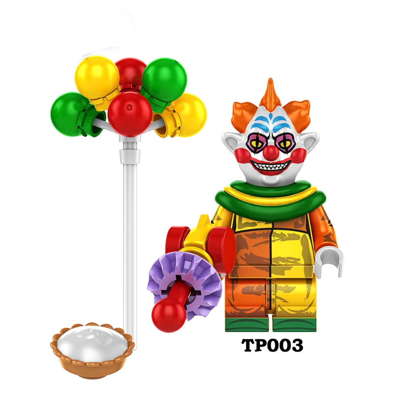 Killer Klowns from Outer Space Horror Clown Minifigure with Popcorn Blaster & Balloon Display – TP003