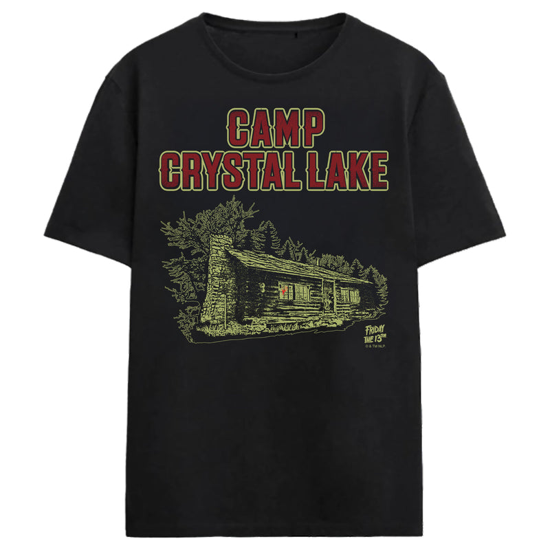 Friday The 13th Camp Crystal Lake Cabin Adult T-Shirt
