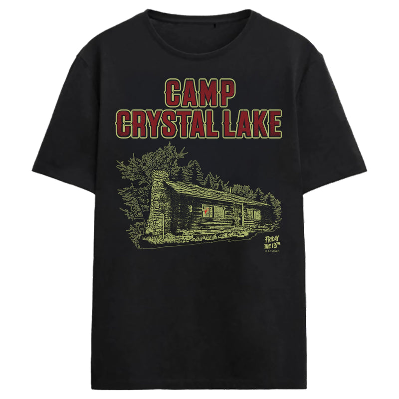 Friday The 13th Camp Crystal Lake Cabin Adult T-Shirt